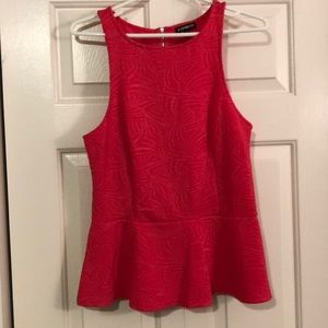 EXPRESS Pink Peplum Top